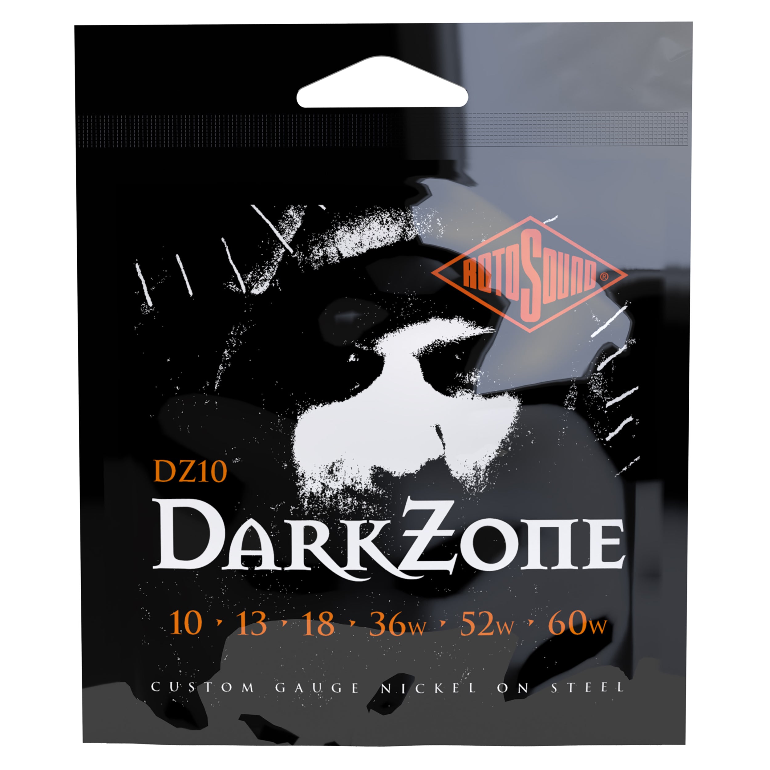 Rotosound DZ10 Dark Zone sähkökitaran kielet drop tuning 010-060
