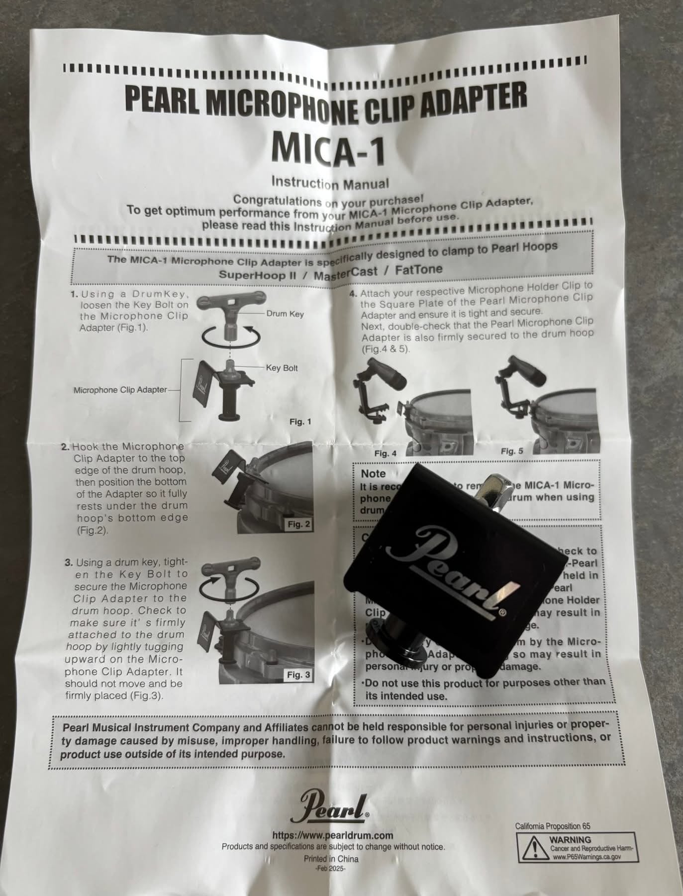 PEARL MICA-1 Microphone Clip Adapter