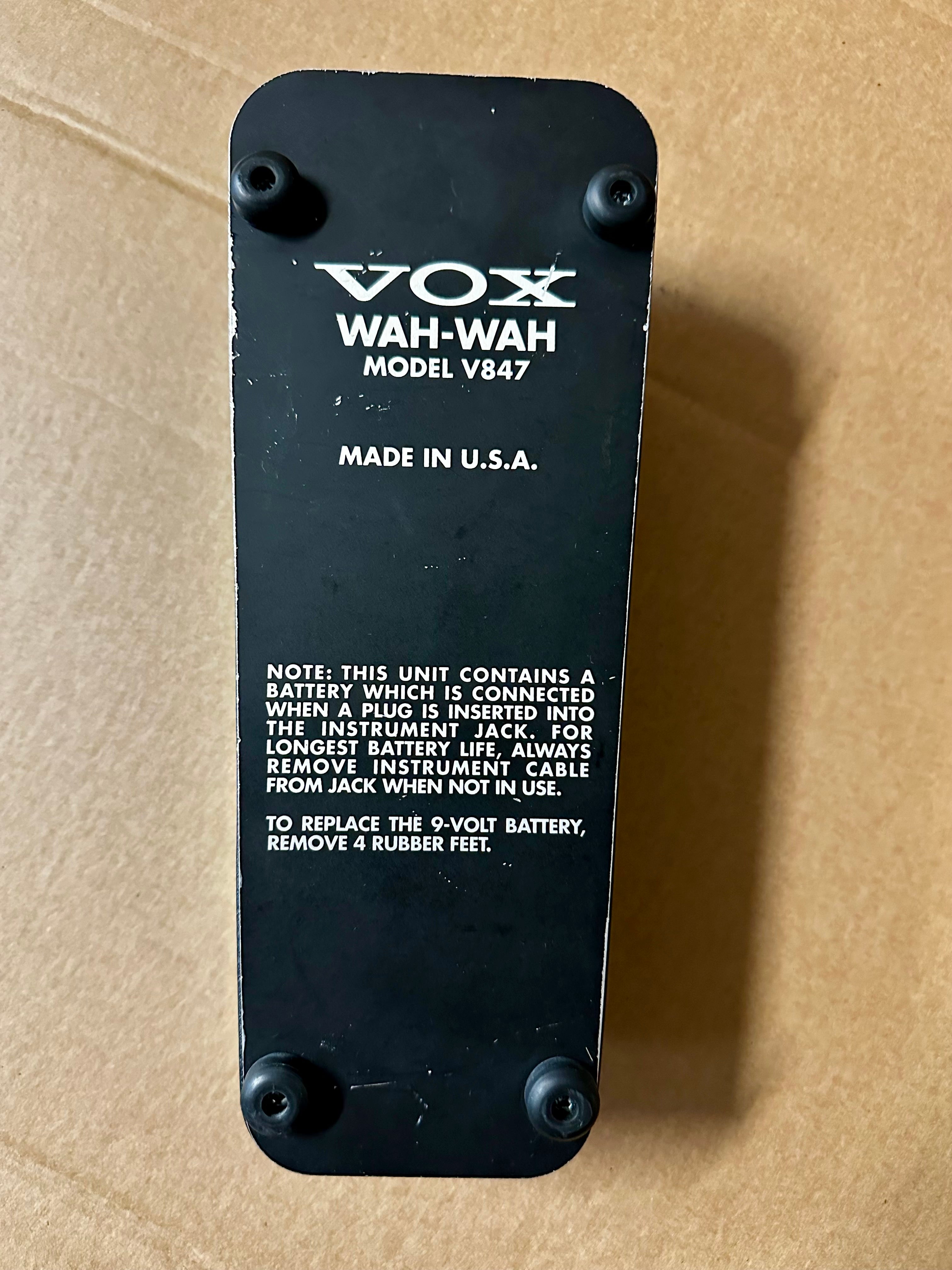 VOX Wahwah V847 Classic Vintage pedal
