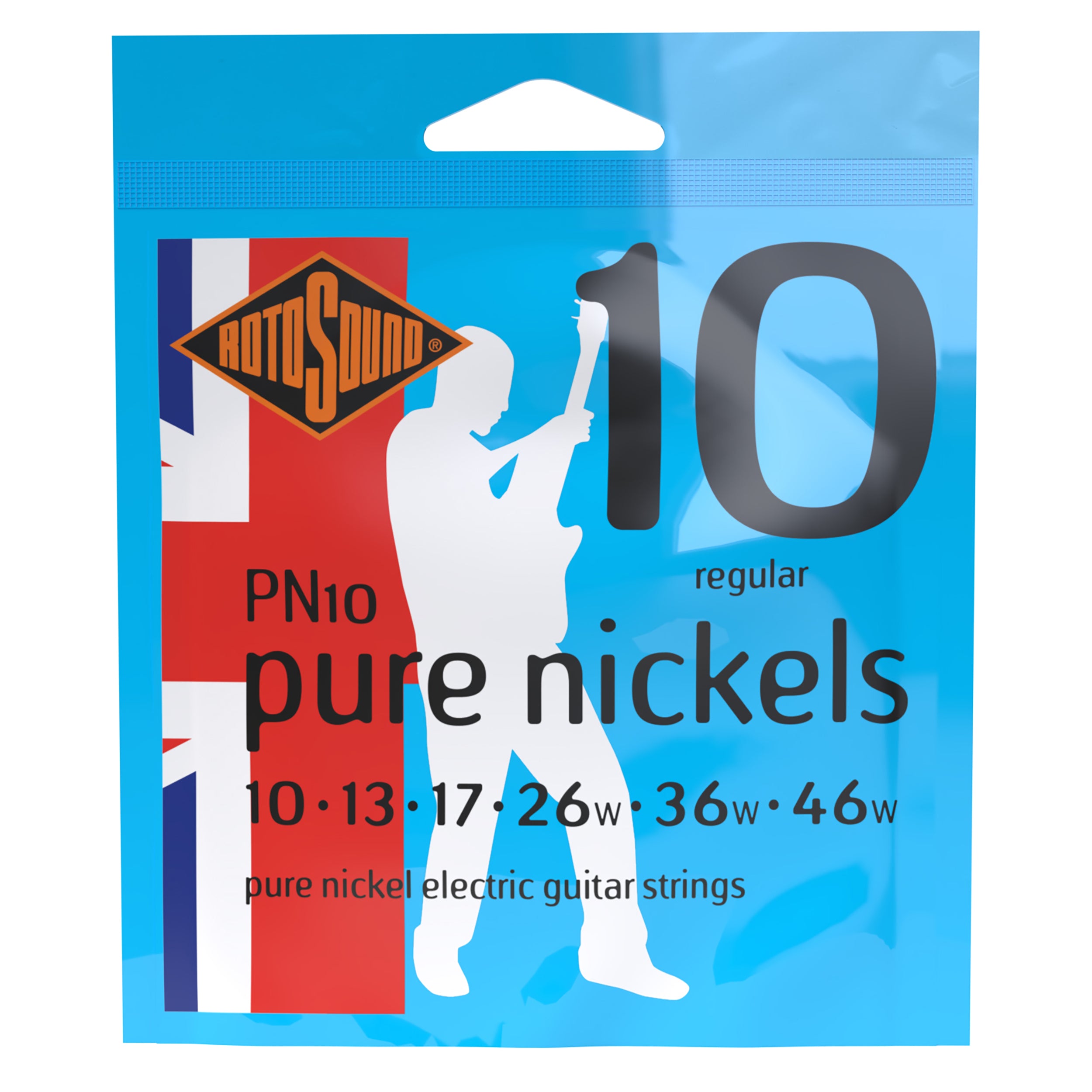Rotosound PN10 Pure Nickels sähkökitaran kielet 010-046