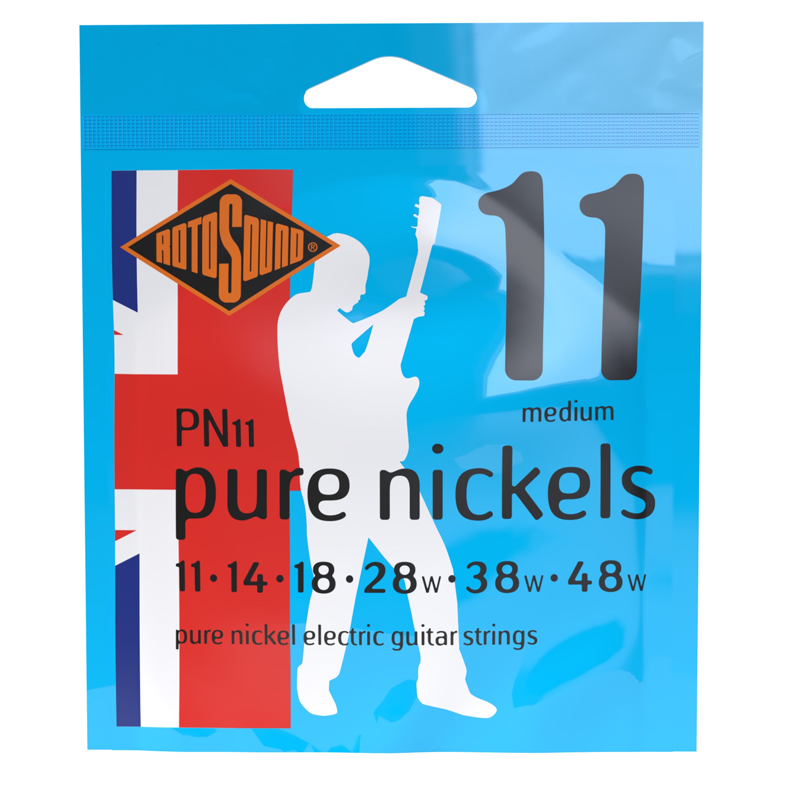 Rotosound PN11 Pure Nickels sähkökitaran kielet 011-048