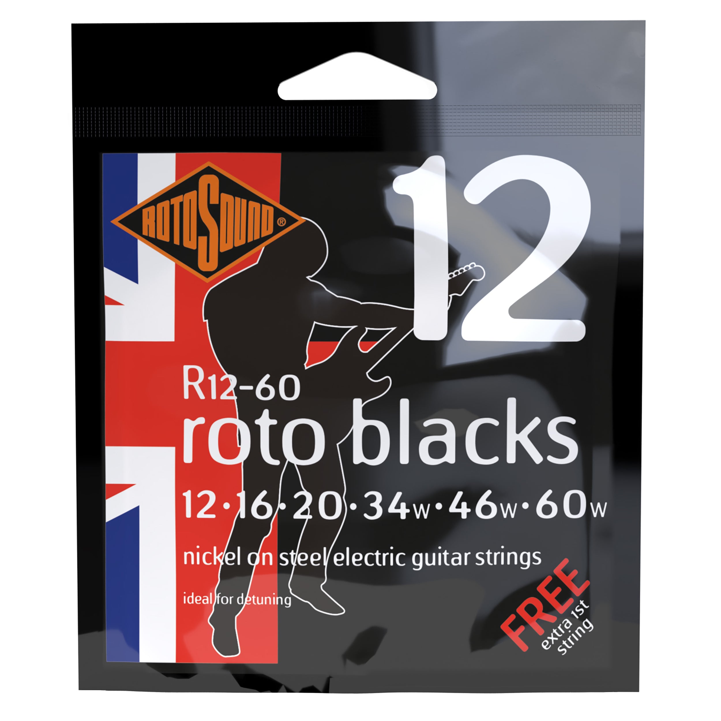 Rotosound R12-60 Roto Blacks 12-60 sähkökitaran kielet
