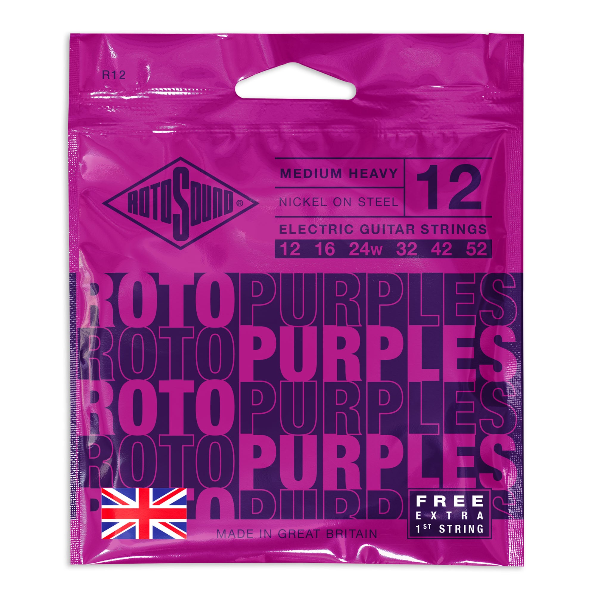 ROTOSOUND R12 Purple 12-52 Nickel sähkökitaran kielisetti