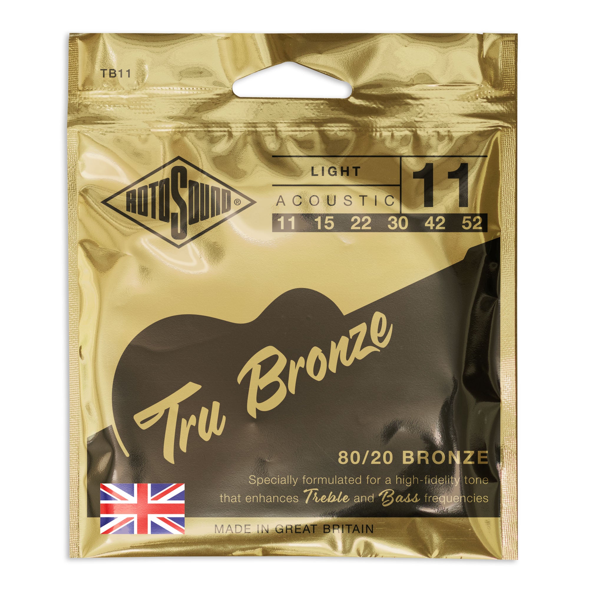 Rotosound TB11 Tru Bronze 80/20 Acoustic Strings 011-052