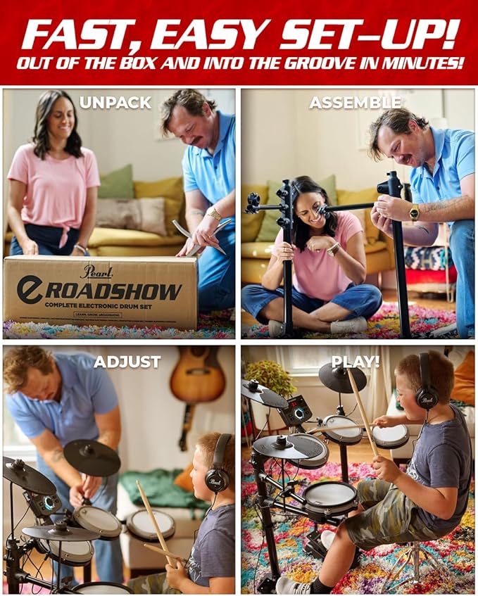 Pearl ERS1000 eRoadshow Electronic Drum Set Complete Kit