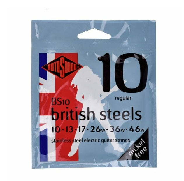 Rotosound BS10 British Steels sähkökitaran kielet 010-046 Nickel Free
