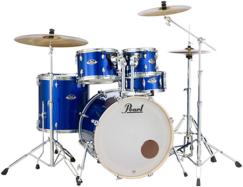 20" Pearl Export EXX705 High Voltage Blue w/Stands & Cymbals Rumpusetti