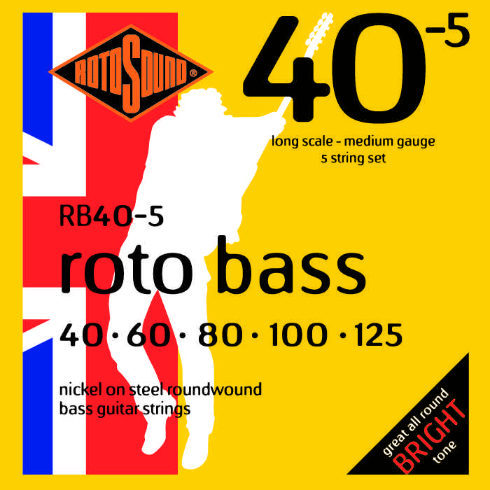 ROTOSOUND BASS NICKEL 5-STRING MEDIUM 40-125 Bass guitar stringset
