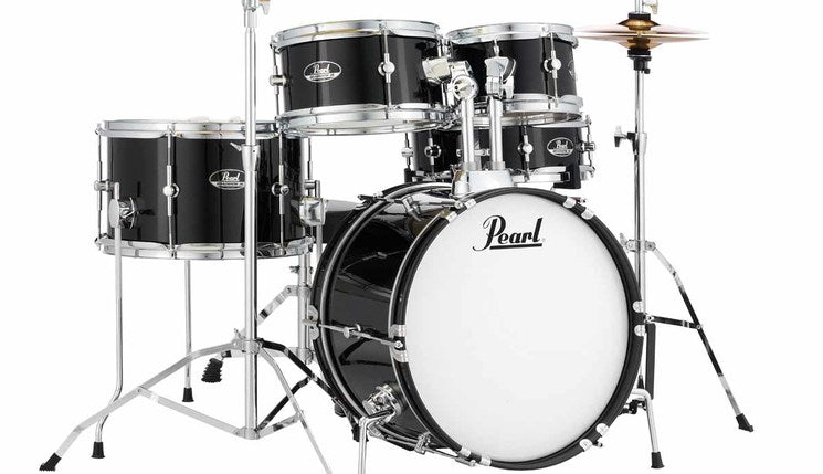 PEARL RSJ465C/C31 Jet Black Roadshow Jr. Drumset w/hw+cymbals Rumpusetti