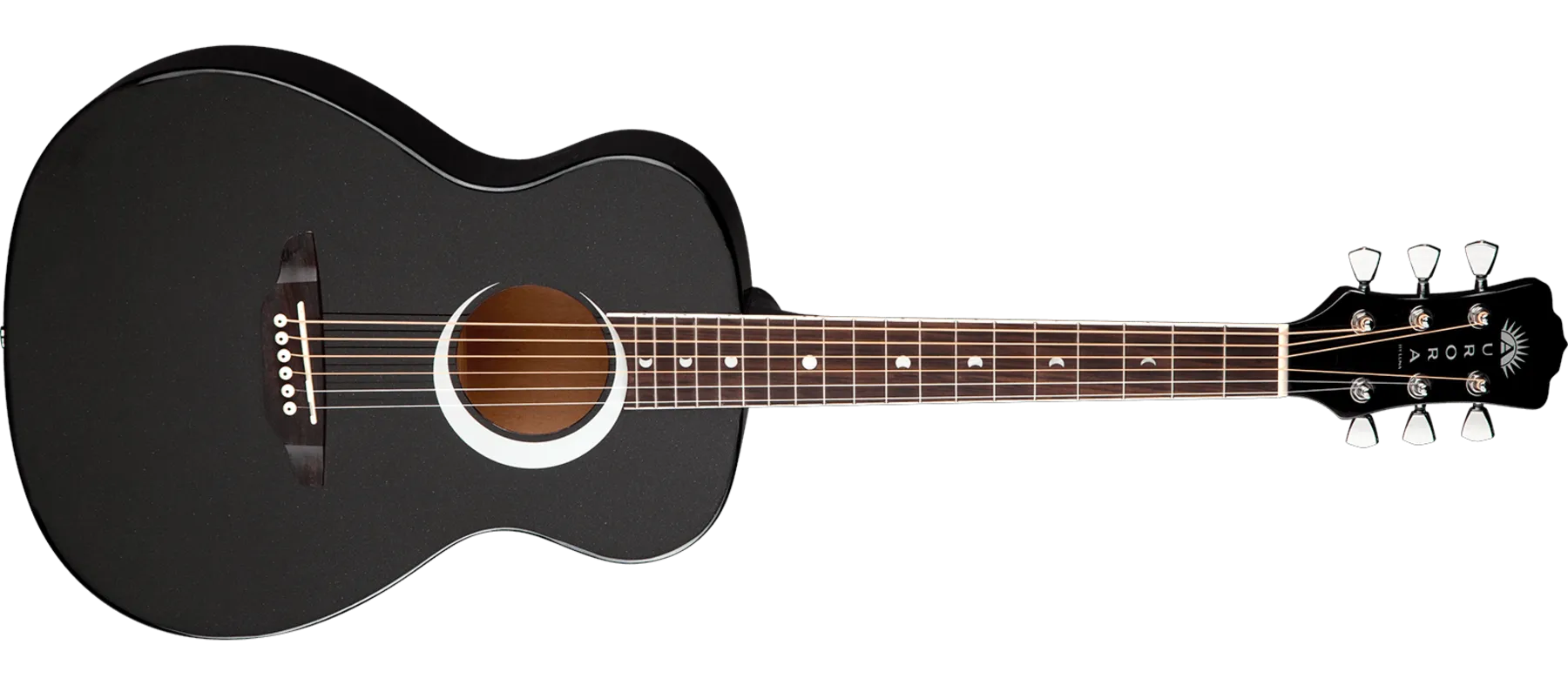 Luna Aurora Borealis Black 3/4 akustinen kitara