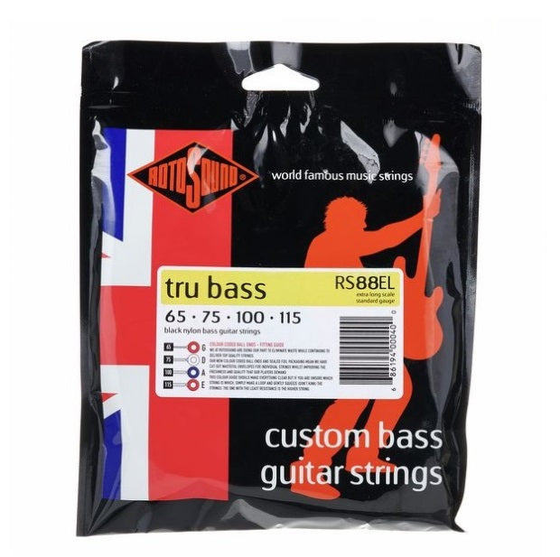 Rotosound RS88EL Black Nylon Extra Long Bassokitaran kielet 065-115