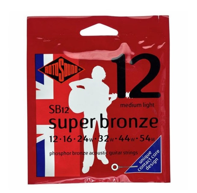 Rotosound SB12 Super Bronze akustisen kitaran kielet 012-054