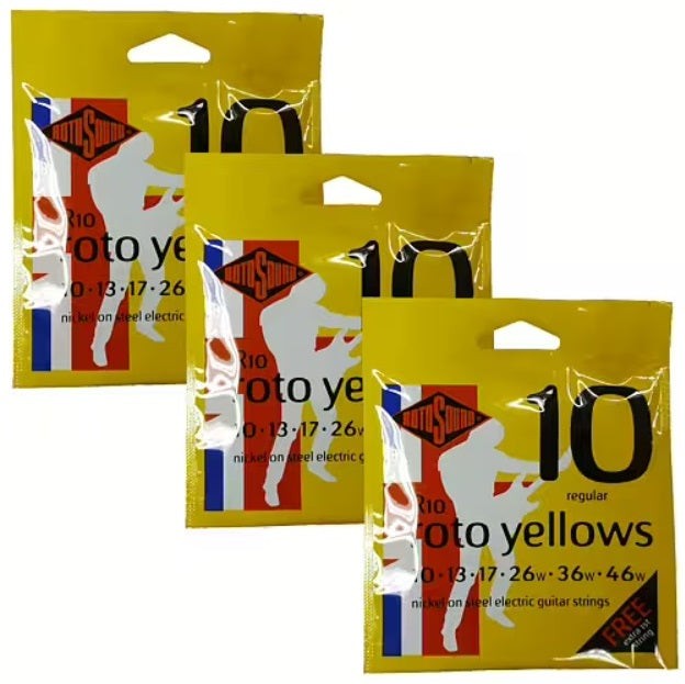 ROTOSOUND R10 Roto Yellows 010-046 (3-Pack)