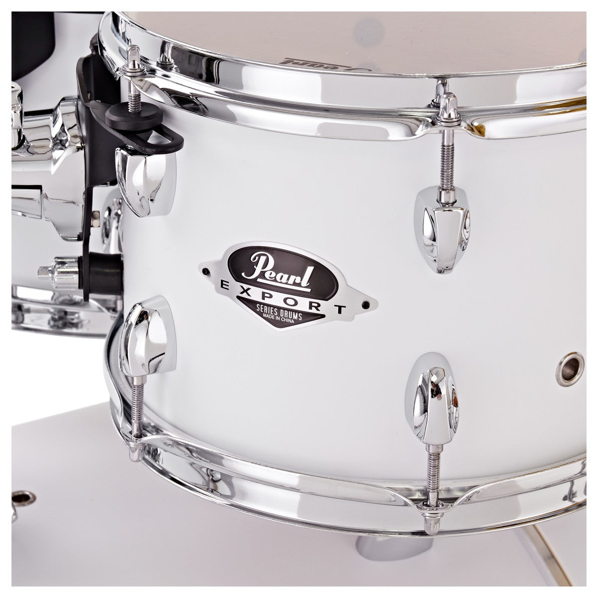 22" Pearl Export EXX725SBR Satin White w/Stands & Sabian Cymbals rumpusetti