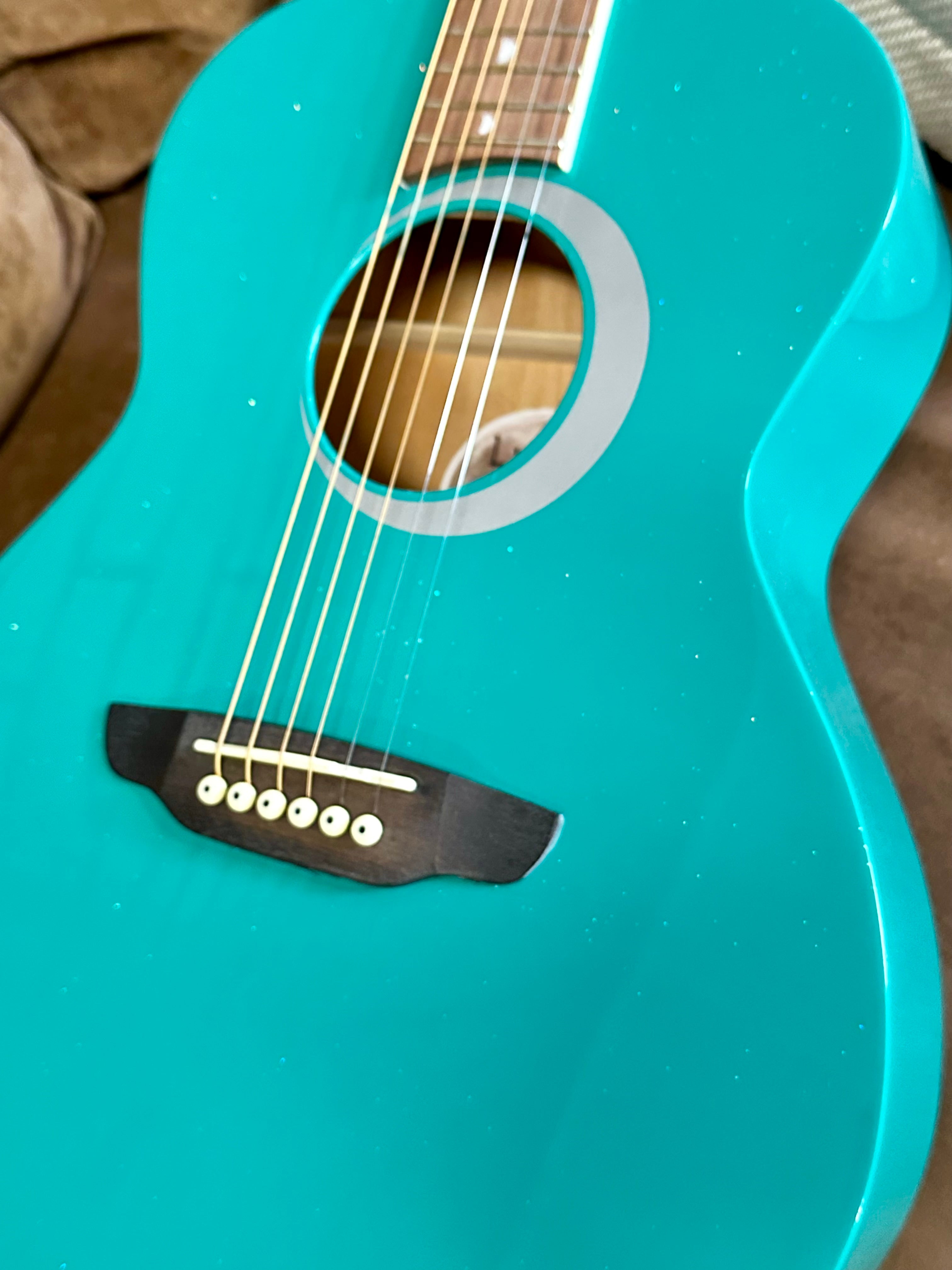Luna Aurora Borealis Teal 3/4 akustinen kitara