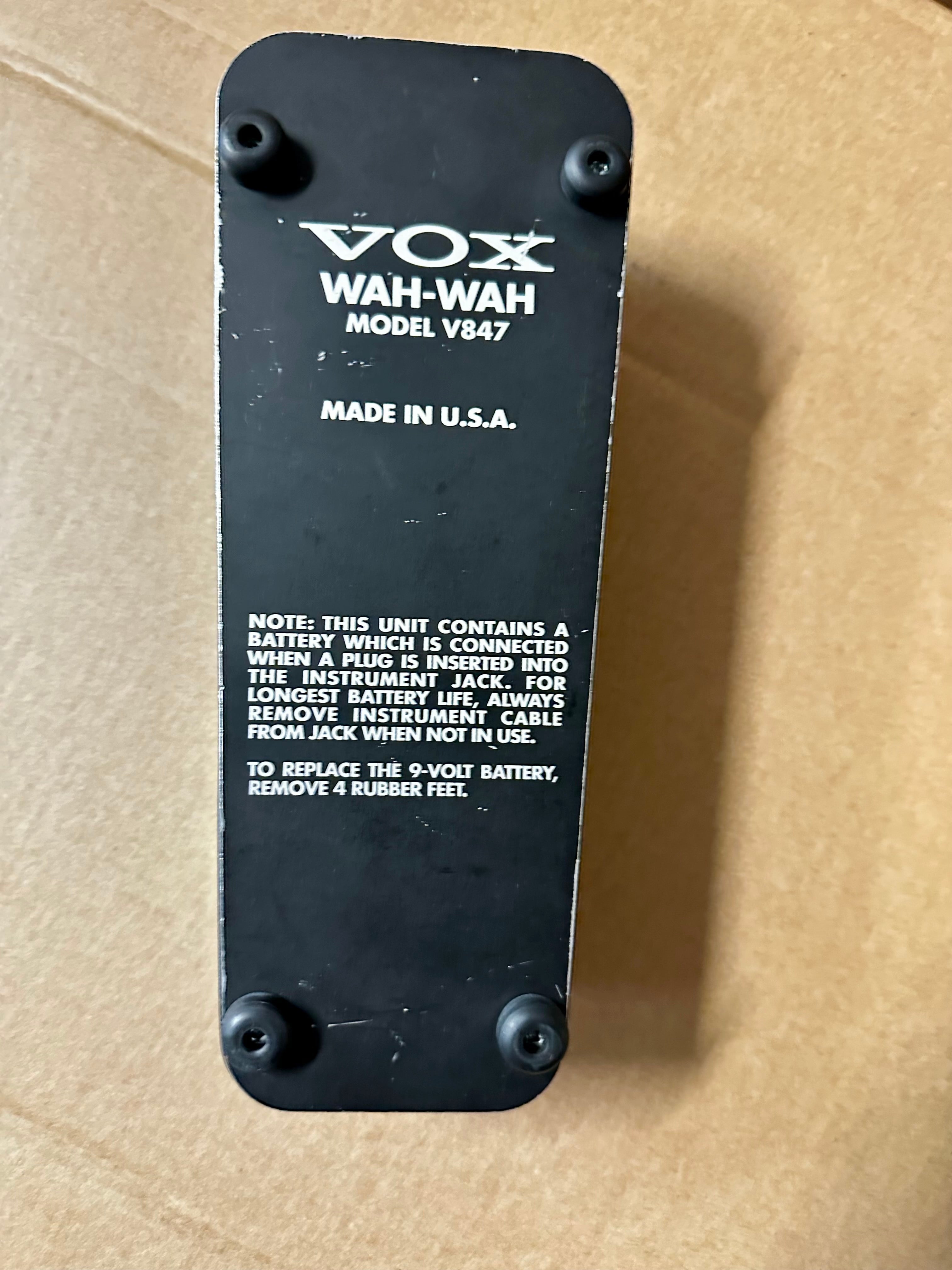 VOX Wahwah V847 Classic Vintage pedal