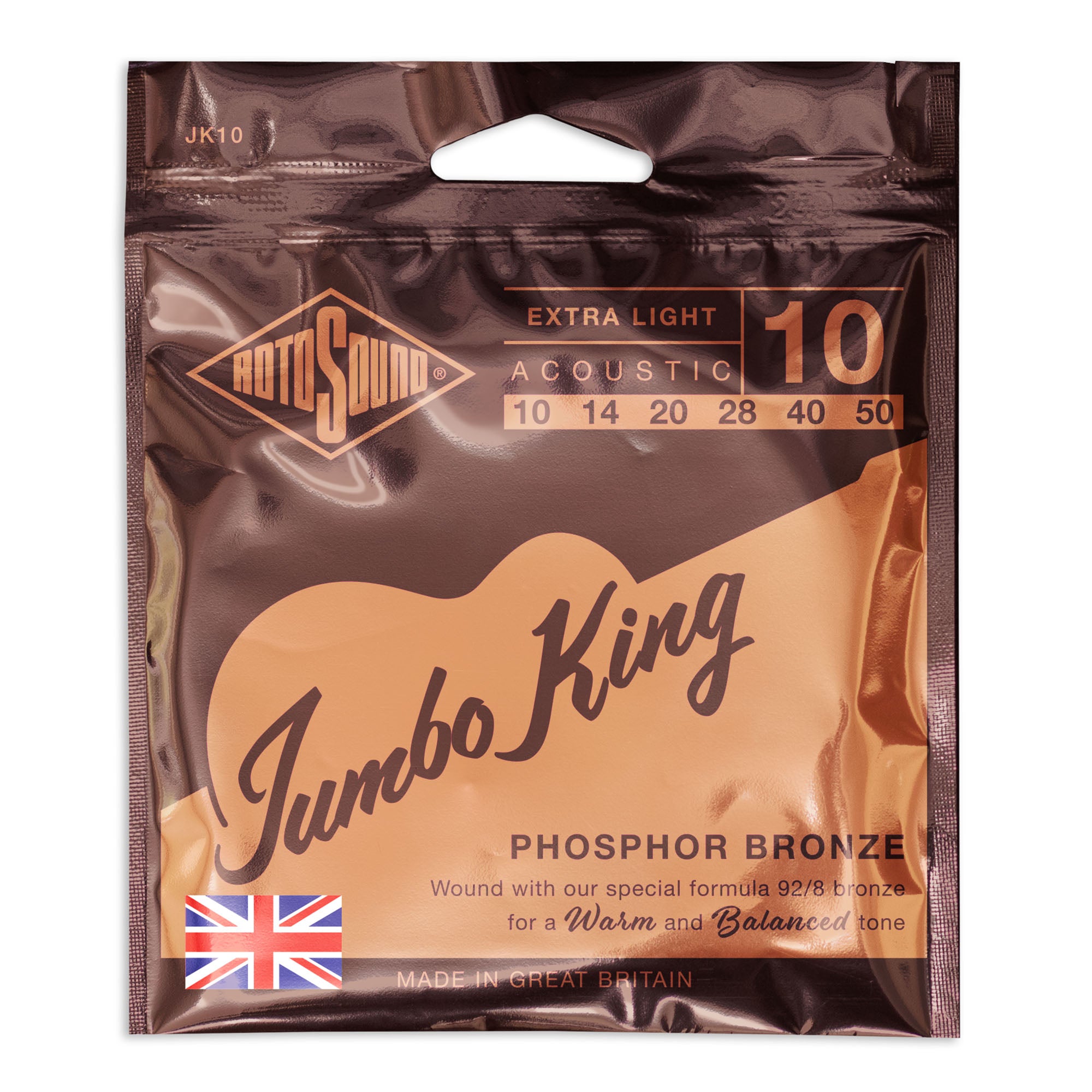 Rotosound JK10 Jumbo King akustisen kitaran kielet 010-050