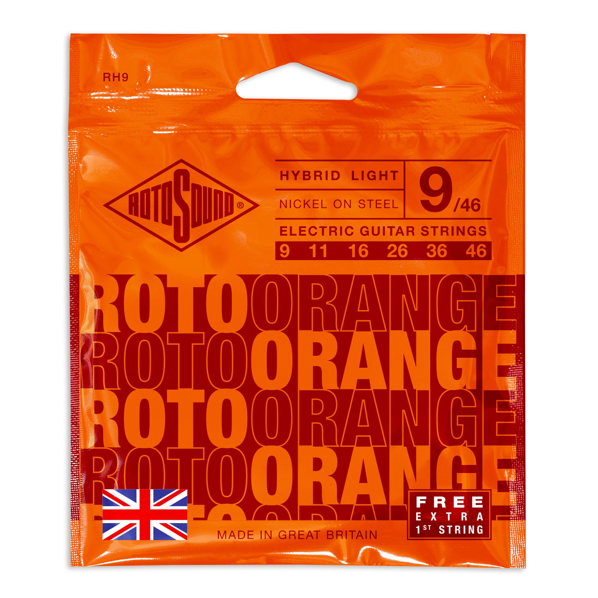 Rotosound RH9 Roto Oranges sähkökitaran kielet 009-046