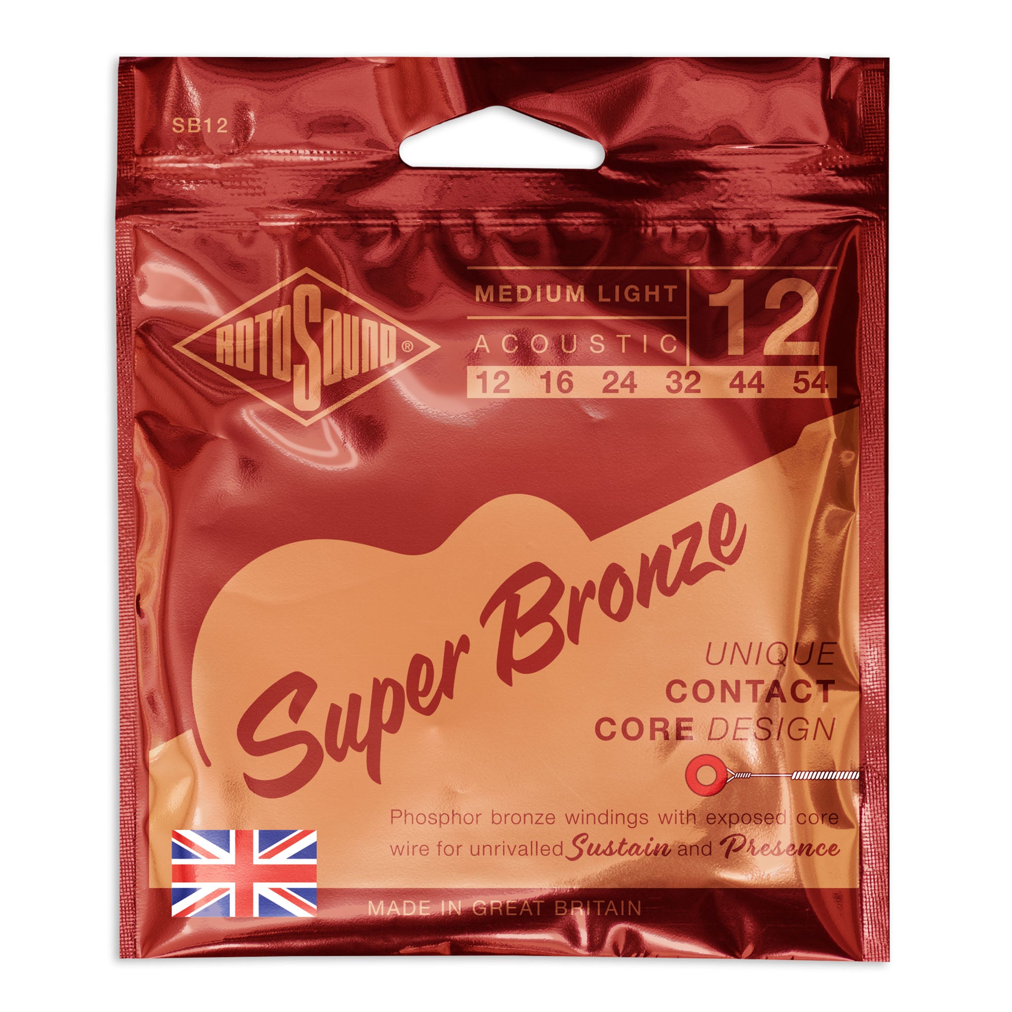 Rotosound SB12 Super Bronze akustisen kitaran kielet 012-054