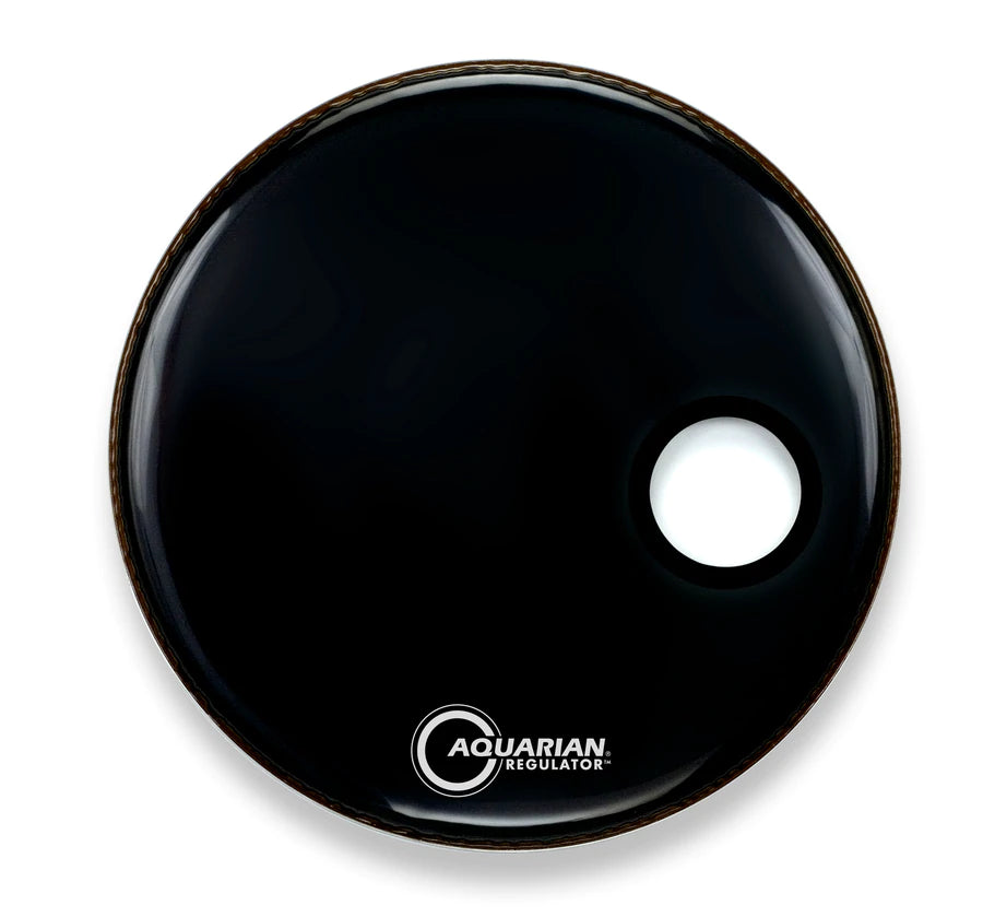 AQUARIAN 22" REGULATOR RSM OFFSET HOLE GLOSS BLACK Bassorummun etukalvo